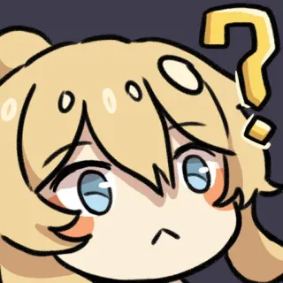 🤔 animé, confus, question, kawaii, mignon whatsapp sticker