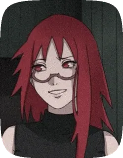 ☀️ Karin Naruto Anime, Karin, Naruto, tóc đỏ, kính, ninja whatsapp sticker