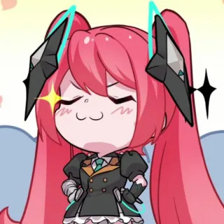 💖 アニメ, カートゥーン, キャラクター, ピンク髪, 可愛い, カワイイ whatsapp sticker