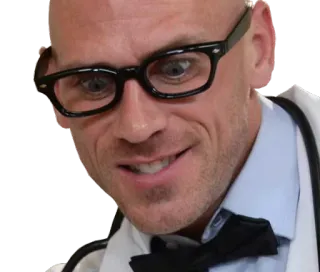 💯 Johnny Sins aktor, okulary, mężczyzna, dorosły, łysy telegram sticker