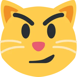 😼 cat, emoji, smirk, animal, feline telegram sticker