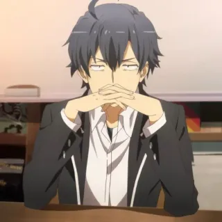 🤨 Hachiman Hikigaya My Teen Romantic Comedy SNAFU Anime, Personaggio, Scuola, Adolescente, Hachiman Hikigaya telegram sticker