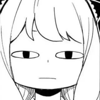 😐 Anya Forger Spy x Family anime, Anya Forger, Spy x Family, cartoon, meme telegram sticker