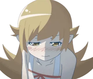 ☺️ Shinobu Oshino Monogatari 애니메이션, 만화, 캐릭터, 모노가타리, 오시노 시노부, 귀여운 telegram sticker