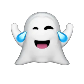 👻 fantasma, emoji, rindo, engraçado, fofo telegram sticker
