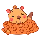 👋 animal, cute, middle finger, offensive gesture, capybara, sticker telegram sticker