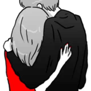 💑 abbraccio, amore, coppia, romanticismo, affetto, relazione telegram sticker