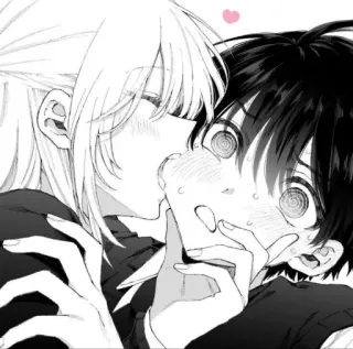 ❤️ Anime, Manga, Bacio, Romance, Amore telegram sticker