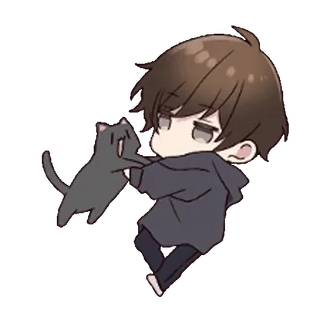 😄 Chibi, Jongen, Kat, Schattig, Anime, Manga telegram sticker