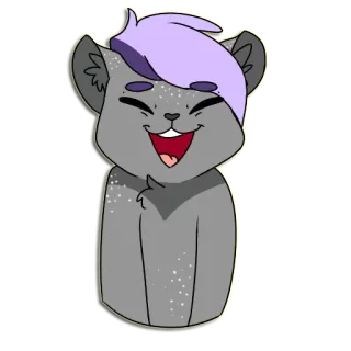 😆 Katze, Cartoon, niedlich, Tier, lächelnd, glücklich telegram sticker
