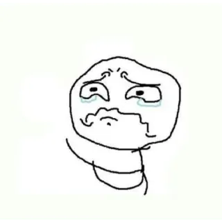 😢 Meme, Triste, Llorando, Internet, Expresión, Cara, Reacción whatsapp sticker