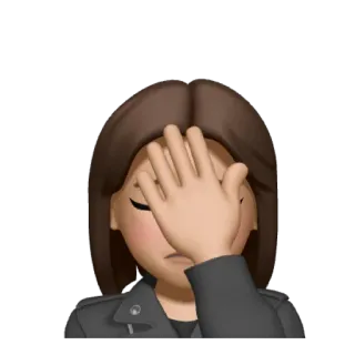 ❤️ Facepalm, Decepção, Emoji, Reação, Mulher whatsapp sticker