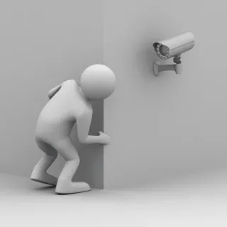 🎥 security, camera, surveillance, wall, person, privacy telegram sticker