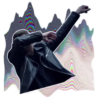 😎 Dab, Danse, Pose, Homme, Veste whatsapp sticker