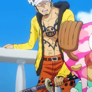 🩺 Trafalgar Law One Piece Anime, One Piece, Trafalgar Law, Pirat, Schwert telegram sticker