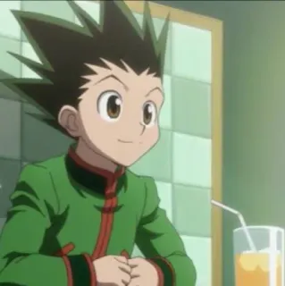 🇯🇵 Gon Freecss Hunter x Hunter Gon Freecss, Hunter x Hunter, anime, cartoon, boy, smiling, character telegram sticker