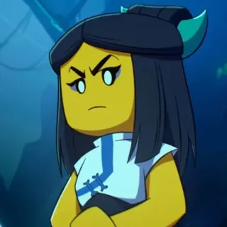 🧊 Mei Lego Monkie Kid Lego, Monkie Kid, Mei, Dibujos animados, Enojado, Personaje whatsapp sticker