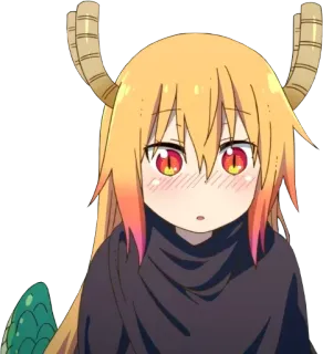 😊 Tohru Miss Kobayashi's Dragon Maid Аниме, Дракон, Каваи, Милый, Тору, Кобаяши, Dragon Maid telegram sticker