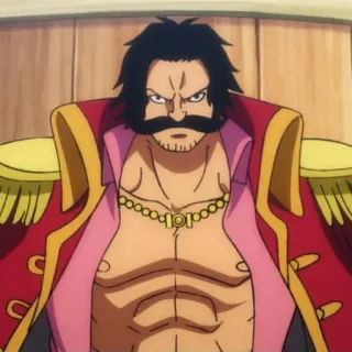 😠 Gol D. Roger One Piece Anime, Pirate, Capitaine, One Piece, Gol D. Roger telegram sticker