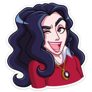 😉 Evil Queen Disney, penjahat, Ratu Jahat, penyihir, kartun telegram sticker
