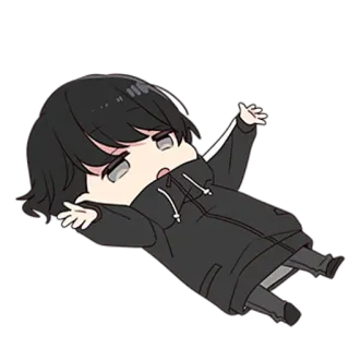 😉 Anime, Chibi, Manga, Mignon, Autocollant, Dessin animé telegram sticker