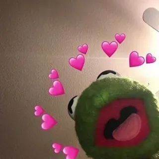 💕 Kermit the Frog 科米蛙, 青蛙, 爱, 爱心, 可爱, 快乐 telegram sticker
