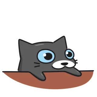 🙂 gatto, animale domestico, animale, cartone animato, carino, adesivo telegram sticker