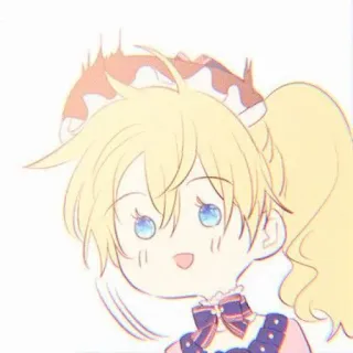 🌨️ Dessin animé, Anime, Fille, Mignon, Chibi, Blonde whatsapp sticker