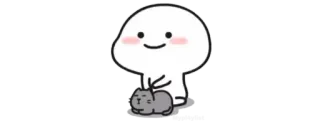 🍚 adesivo, fofo, personagem, gato, animal de estimação whatsapp sticker
