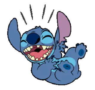 😂 Stitch Lilo & Stitch stitch, lilo & stitch, dessin animé, rire, joyeux whatsapp sticker