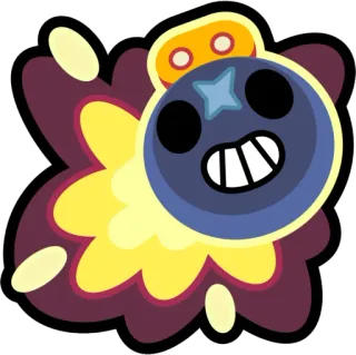 💣 ระเบิด, ระเบิด, การ์ตูน, อิโมจิ, สติกเกอร์ telegram sticker