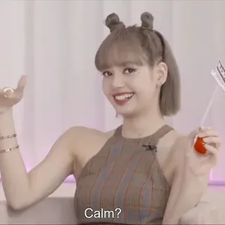 🪶 Calm? donna, persona, domanda, calma whatsapp sticker