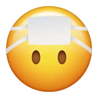 🙃 Emoji, Cedera kepala, Perban, Terluka, Kesehatan, Sakit whatsapp sticker