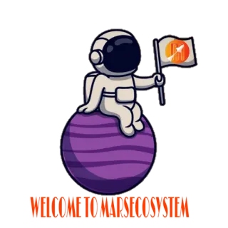 🙃 WELCOME TO MARS SYSTEM astronaut, planet, space, mars, exploration, flag telegram sticker