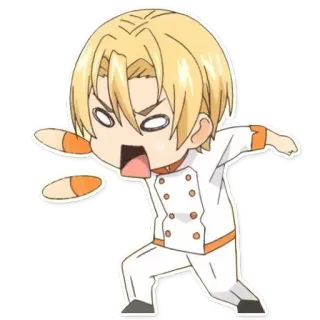 😂 Eishi Tsukasa Food Wars!: Shokugeki no Soma Anime, Chef, Nourriture, Manga, Personnage, Food Wars, Eishi Tsukasa whatsapp sticker