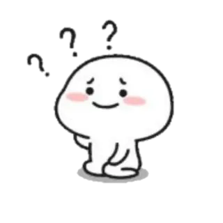 🪐 domanda, pensieroso, carino, blob, confuso telegram sticker