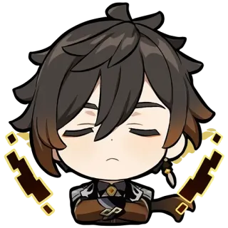 😤 Zhongli Genshin Impact anime, game, genshin impact, zhongli, geo whatsapp sticker