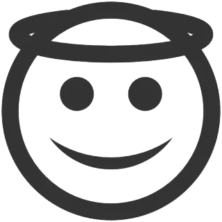 😇 smiley face, emoji, icon, graphic, cute, happy telegram sticker