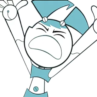 😡 Jenny Wakeman My Life as a Teenage Robot Dessin animé, Nickelodeon, Robot, En colère, Pleurs telegram sticker