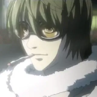 📓 Light Yagami Death Note Аниме, Сигарета, Курение, Тетрадь смерти, Лайт, Ягами telegram sticker