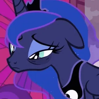 😞 Princess Luna My Little Pony Pony, Dibujos animados, Triste, Princesa, Luna, Nightmare Moon telegram sticker