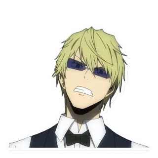 😠 Kazutaka Shintani Hakata Tonkotsu Ramens Anime, Blondyn, Garnitur, Postać, Kazutaka Shintani, Hakata Tonkotsu Ramens telegram sticker