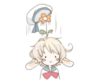🌬 flor, anime, chica, lindo, marinero whatsapp sticker