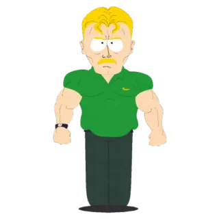 💪 PC Principal South Park เซาท์พาร์ค, PC Principal, การ์ตูน, ตัวละคร, รายการทีวี, ตลก telegram sticker