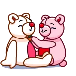 😌 медведи, плюшевые мишки, милые, любовь, нежность, дружба telegram sticker