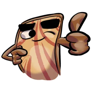 👍 Thích, Nháy mắt, Hoạt hình, Nhân vật, Tích cực, Thân thiện, Linh vật telegram sticker