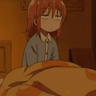 💈 Kobayashi Miss Kobayashi's Dragon Maid Anime, Kobayashi, Miss Kobayashi's Dragon Maid, Cansado/a, Somnoliento/a, Pelo rojo telegram sticker