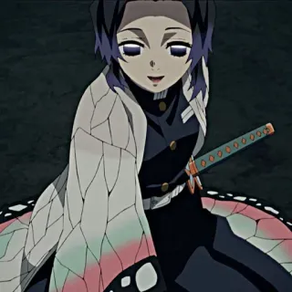 🗡 Shinobu Kocho Demon Slayer 애니메이션, 귀멸의 칼날, 시노부, 코쵸, 나비 telegram sticker