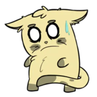 😨 cat, animal, nervous, cartoon, sweat, worried telegram sticker