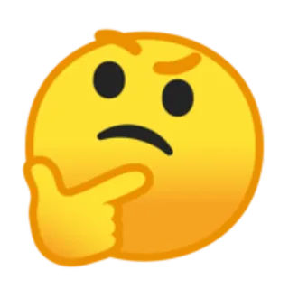 🤔 thinking, emoji, question, doubt, pondering, confused telegram sticker